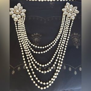 Bridal Jewelry for Back of Blouse or for Pinned Veil